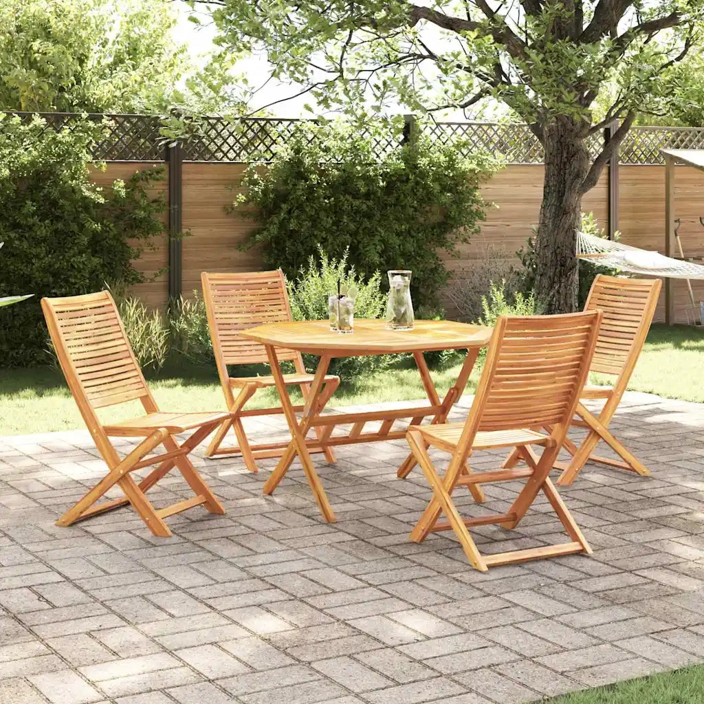 Set da Pranzo per Giardino 5 pcs Marrone 3375706