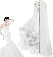 Hoes per abito da sposa 180 cm - ademante e anti-stoffa - bianca - con chiusura a raccordo - protezione per abiti da sposa, abiti da sera e lunghe giacche