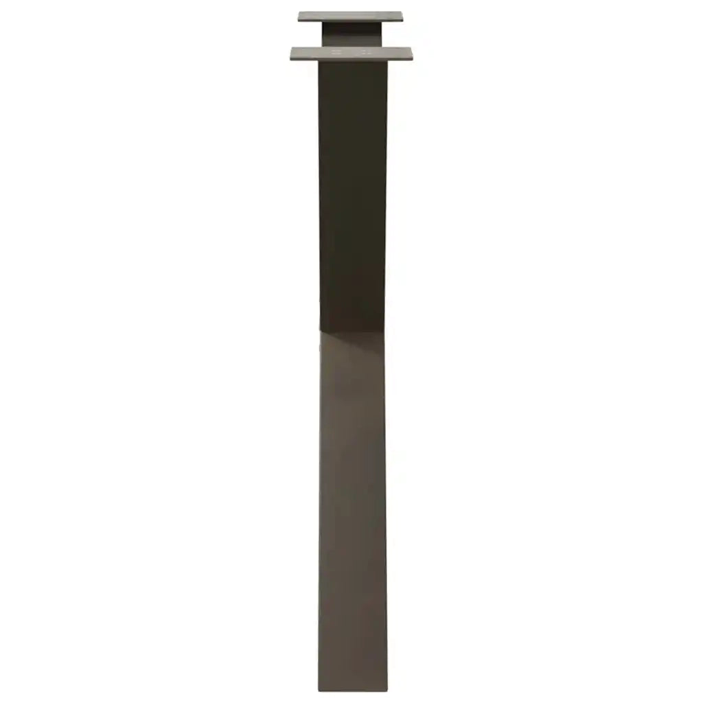 Gambe per tavolo da pranzo a forma di X 2 pz | Piede del tavolo in acciaio naturale 80x(72-73) cm