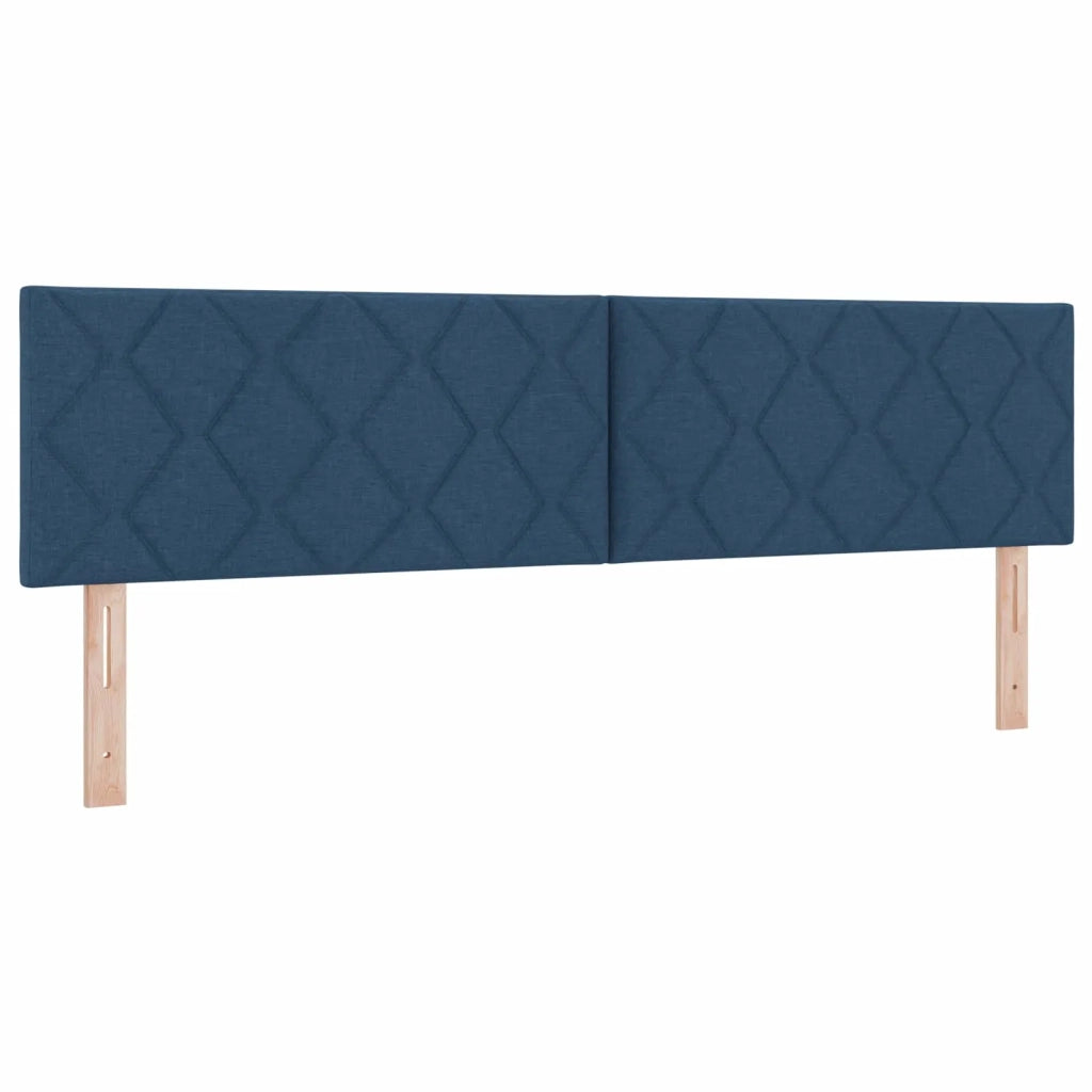 Letto con Box Spring, Materasso e LED Blu 180 x 200 cm Tessuto 3452014