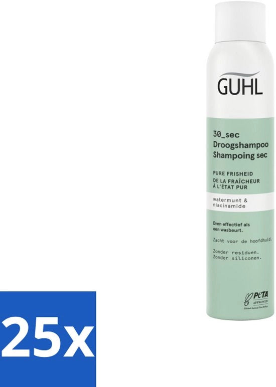 25 x Shampoo per Capelli Secchi - Purezza per la Capigliatura - 30 secondi - 200 ml - Shampoo per Capelli Secchi - Capelli Vitali - Aloe Vera - Niacinamide - 30 Secondi
