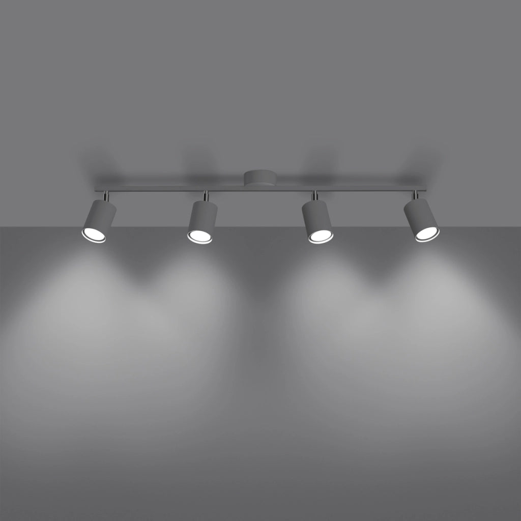 Lampada moderna in acciaio bianco GU10 a 4 luci LEMMI Bittersweet Shimmer