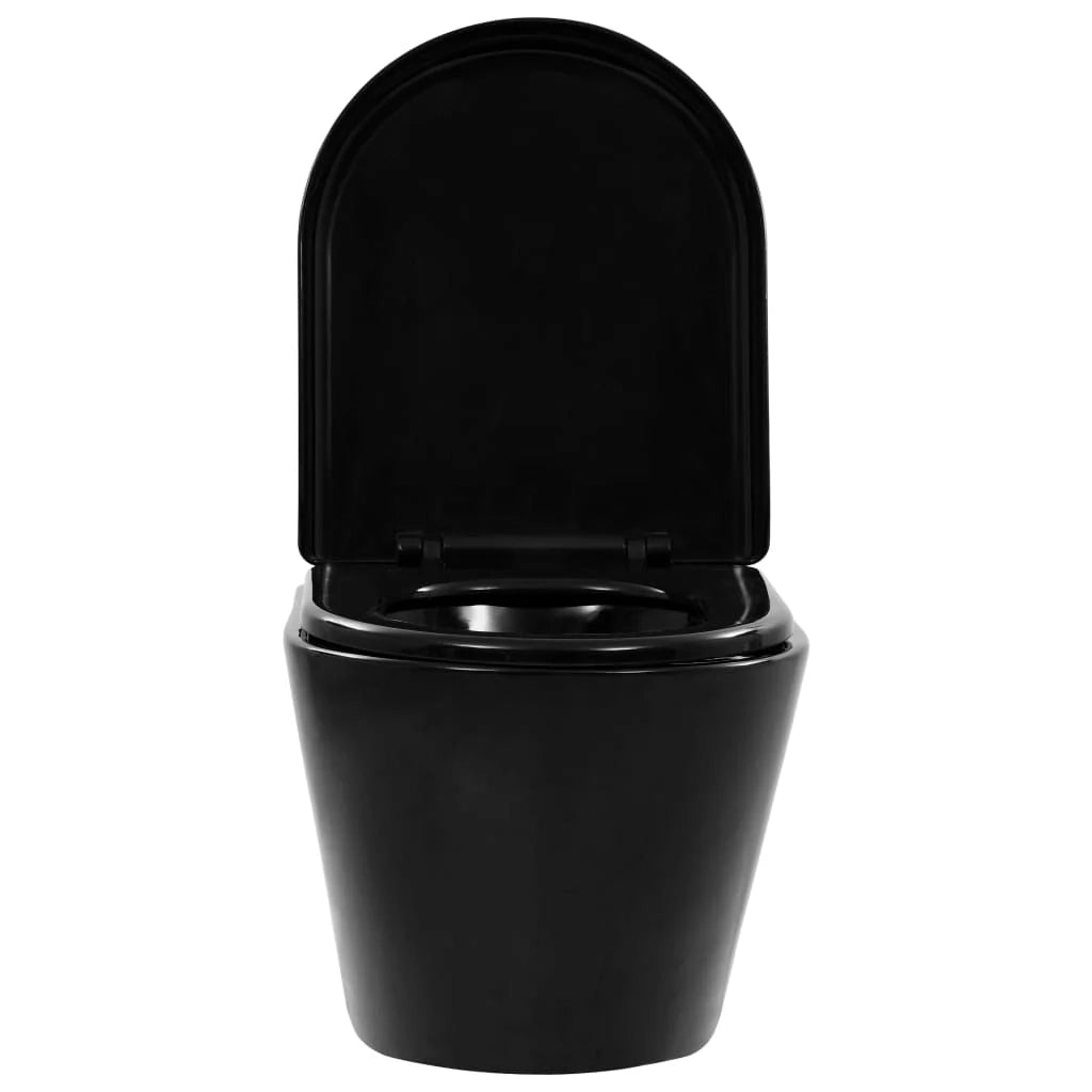 WC sospeso senza brida vaso in ceramica nero 02_0003588
