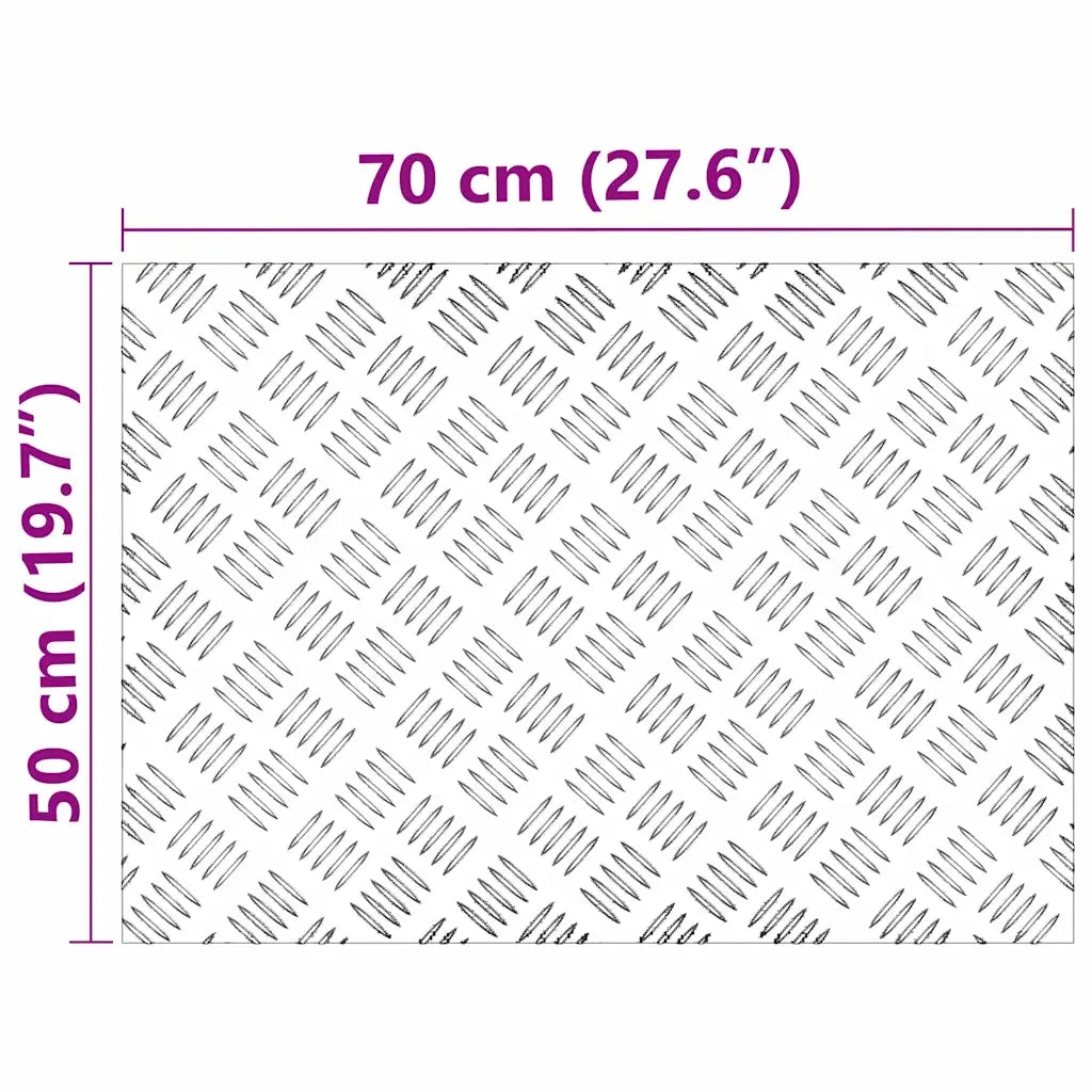 Gradini per Scale 2 pz | Tappetini per scale autoadesivi Argento 70 x 50 cm Alluminio