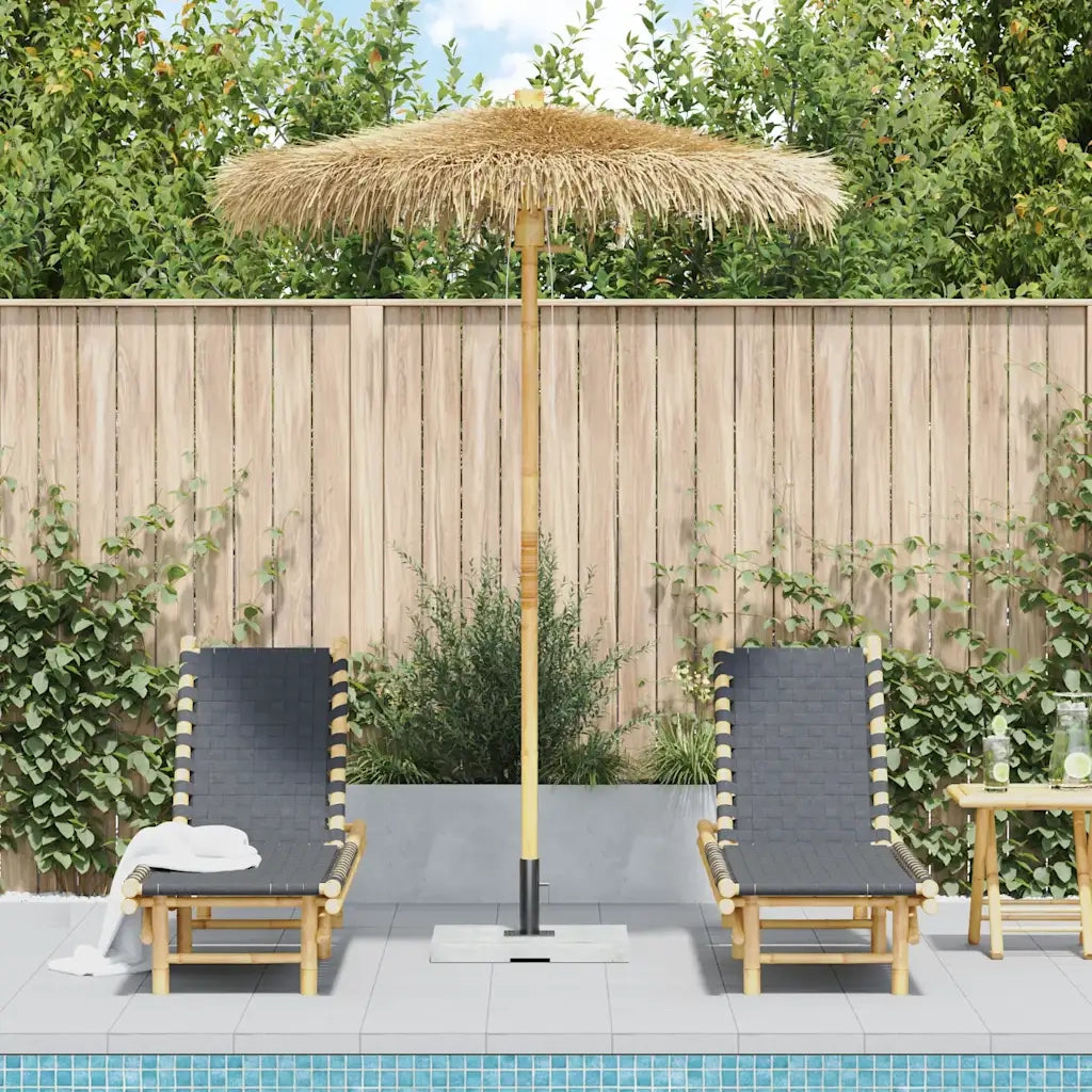 Ombrello Tiki con Baldacchino a Foglia di Banana 180 cm Bambù 4108223