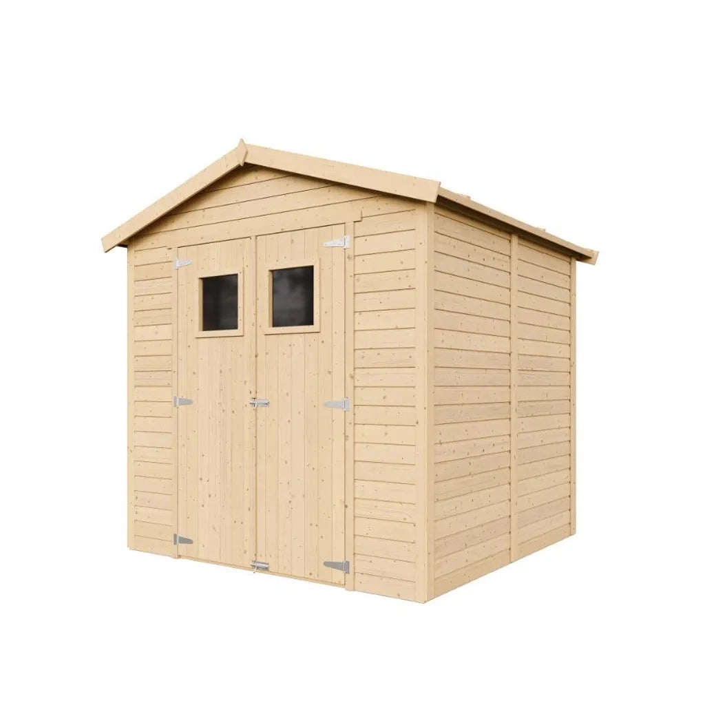 Casa da giardino in legno naturale CON PAVIMENTO IMPREGNATO H228x222x233 cm/4,08 m²- TIMBELA M351+M351G