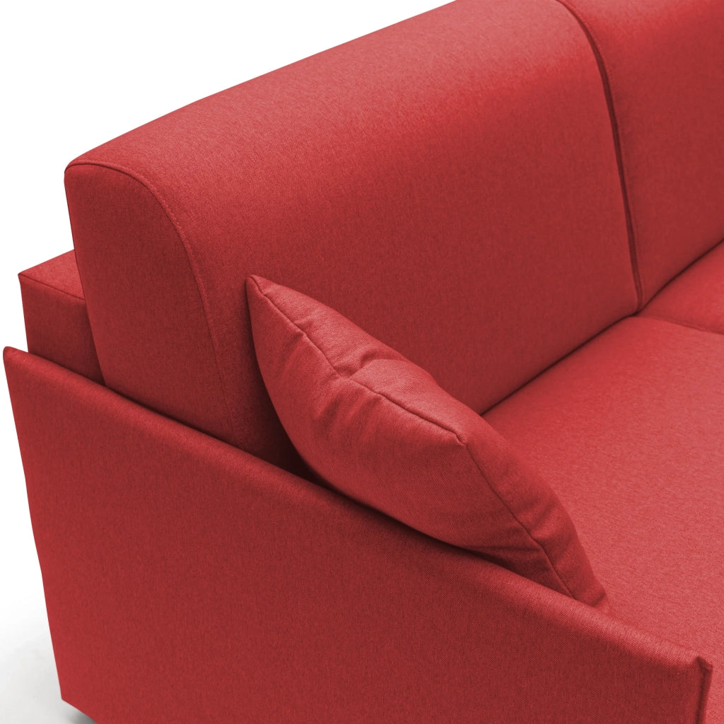 Evans Divano letto matrimoniale in tessuto impermeabile T13 189 cm (mat. 160x197) rosso