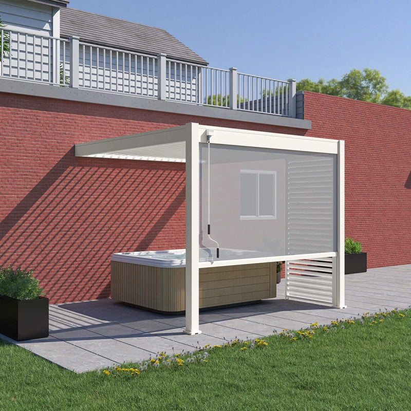 Pergola Bioclimatica Ombréa VS 3x3M addossata – Bianca (Versione2