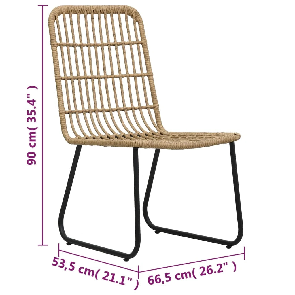 Set da bistrot da 3 pezzi per giardino mobili da esterno per patio finitura in resina intrecciata in rovere 02_0013522