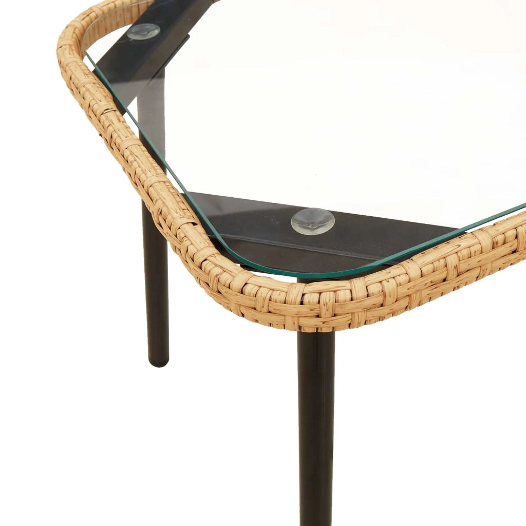 Tavolino da salotto Marrone e Nero 90 x 45 x 43 cm polyrattan 4108268