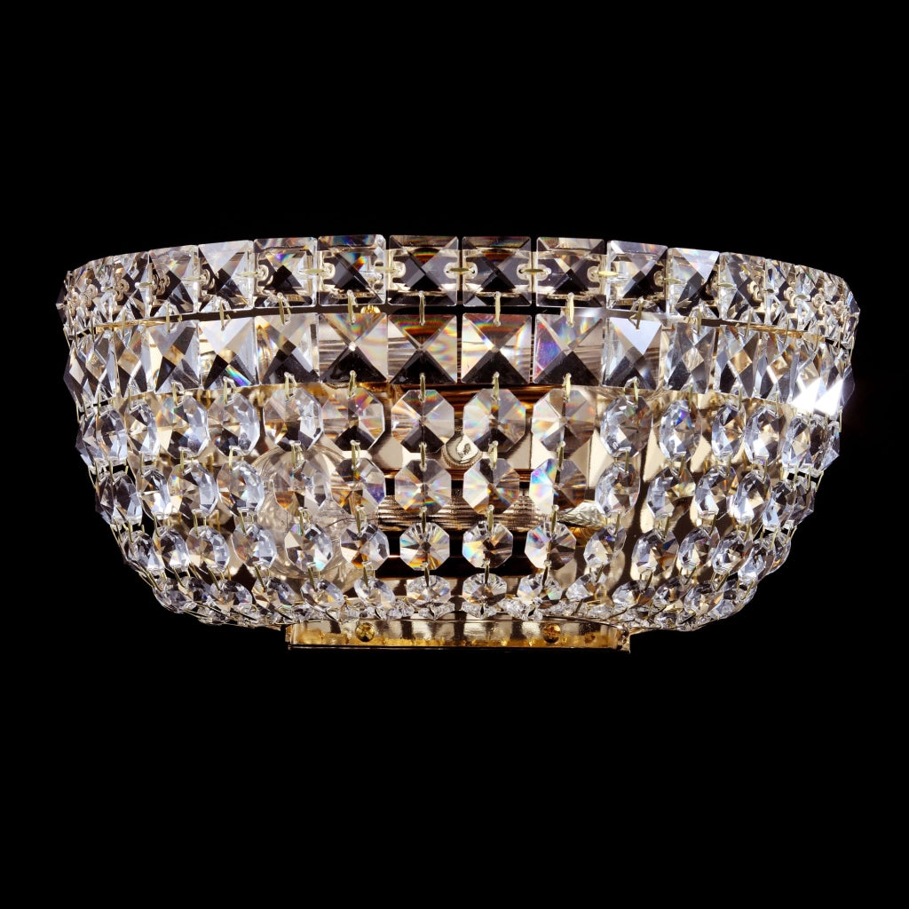 Maytoni applique contemporanea Basfor 2 luci E14 oro metallo cristalli