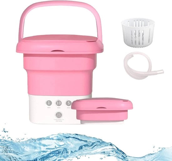 Detergente Portatile Inclinabile Automatico con Scarico e Timer per Viaggiare e Campeggiare. Lavastoviglie Ultrasonica per Intimo, Calze, Frutta e Verdura. 45 Litri di Capacità