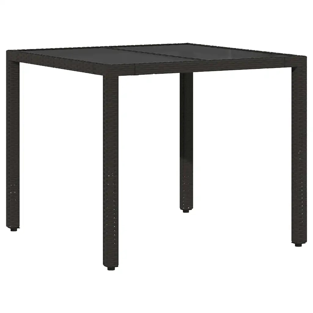 Set da Pranzo per Giardino 5 pcs Nero polyrattan 3334856