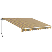 Tenda da Sole per Esterno Avvolgibile a Bracci 350x250 cm con Apertura a Manovella Giallo