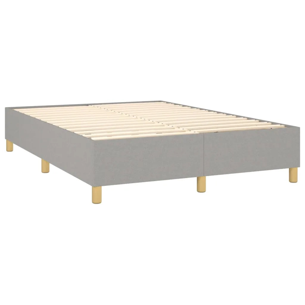 Letto a Molle Materasso e LED Grigio Chiaro 140x200 cm Tessuto 3135597