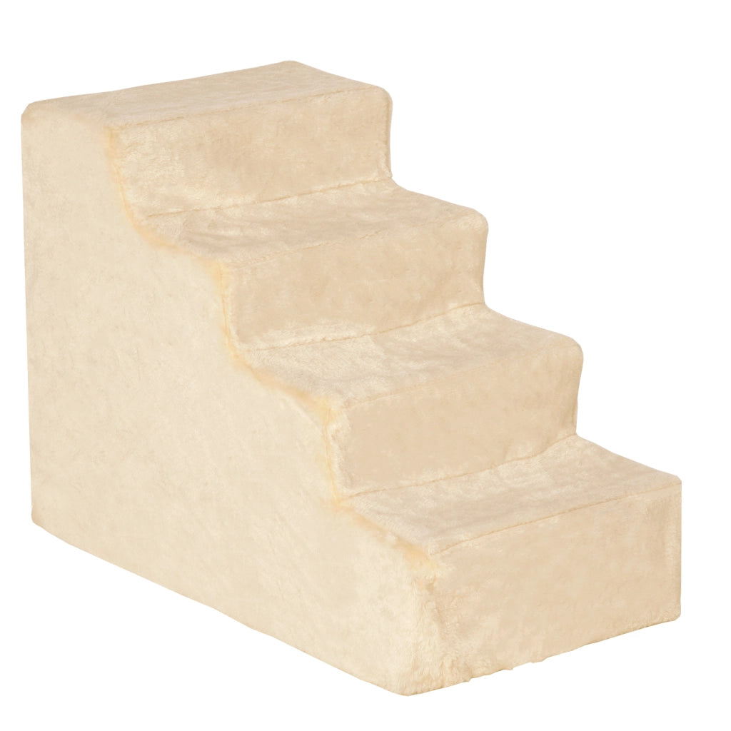 Scala per Cani e Gatti 4 Gradini ¨C Xylo ¨C Antiscivolo Beige 60x35x44cm