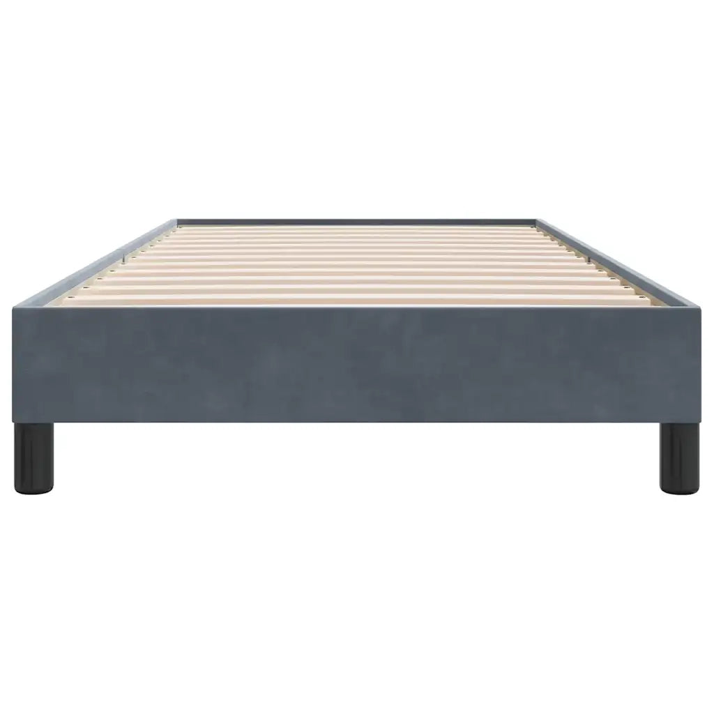Giroletto a Molle senza Materasso-Struttura Letto Grigio Scuro 90x210cm Velluto