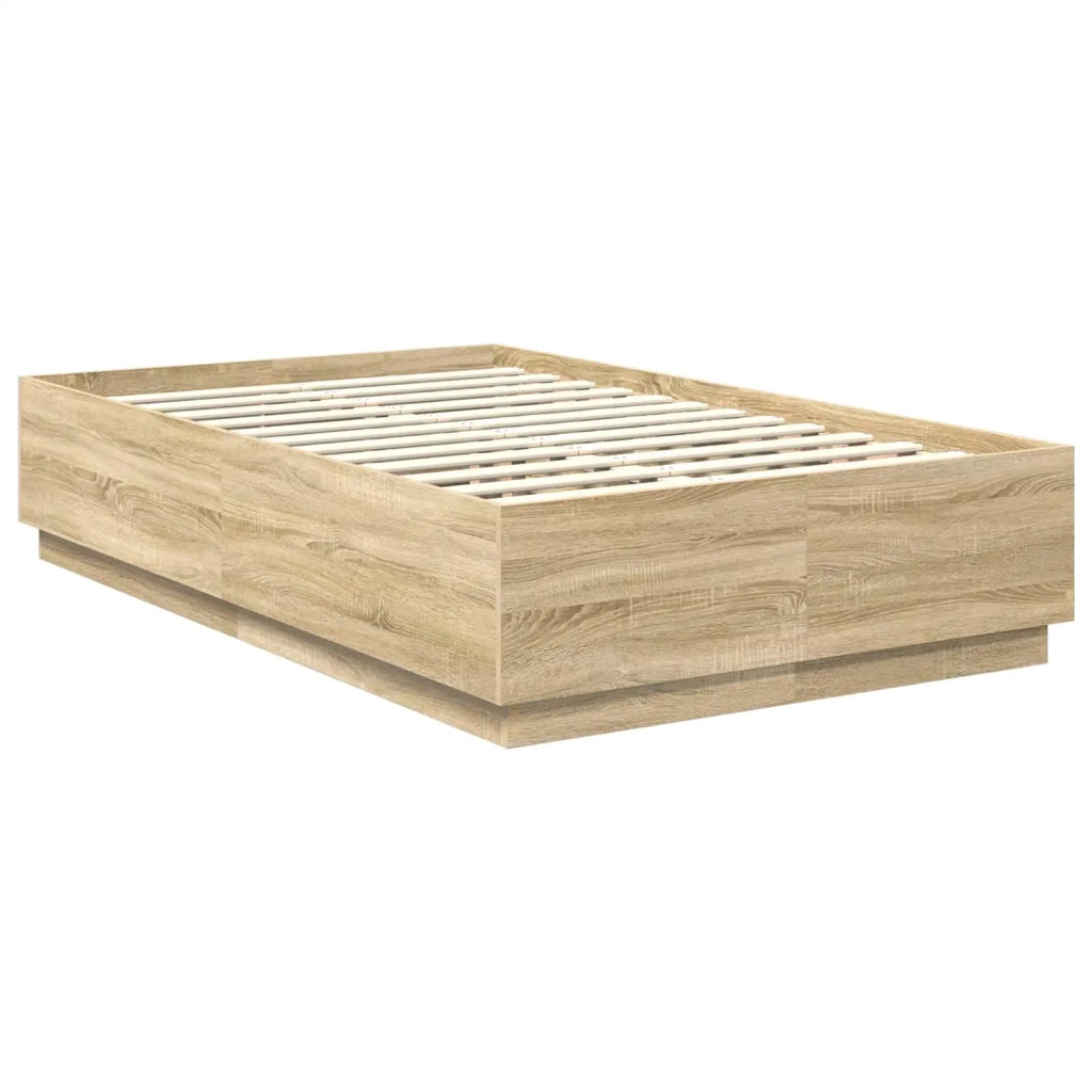 Struttura del letto con testiera Rovere Sonoma 120 x 190 cm 3408091