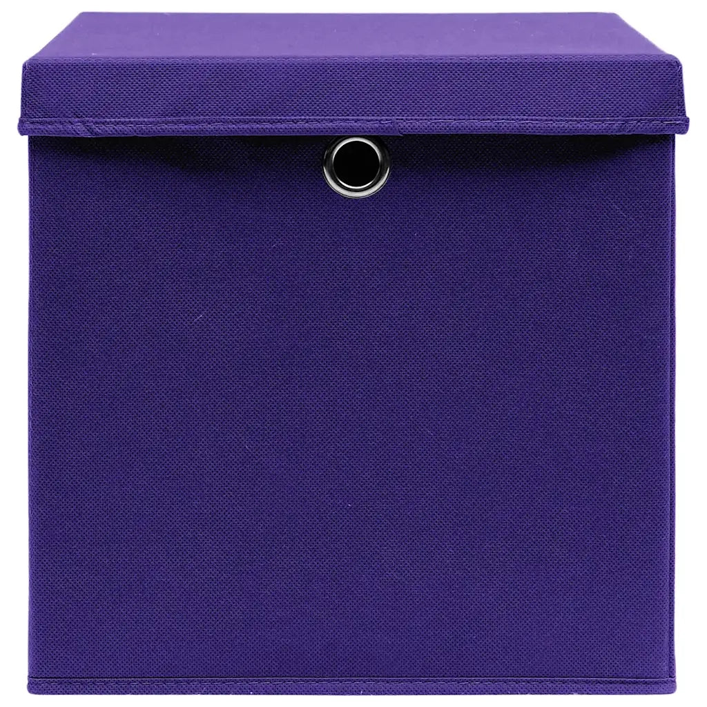 Contenitori con Coperchi 10 pz 28x28x28 cm Viola CFW9332993