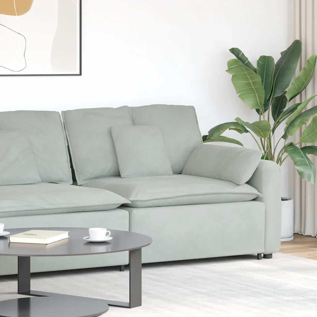 Modulo Terminale Bracciolo Divano Modulare con Cuscini-Sofa Modulare-Divanetto 100 cm 100003
