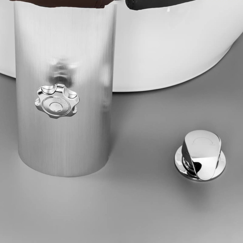 Poltrona pedicure elettrica con pediluvio e 3 funzioni di massaggio 120 watt 200 kg PVC marrone acciaio PU schiuma sintetica ceramica marrone 14_0008988