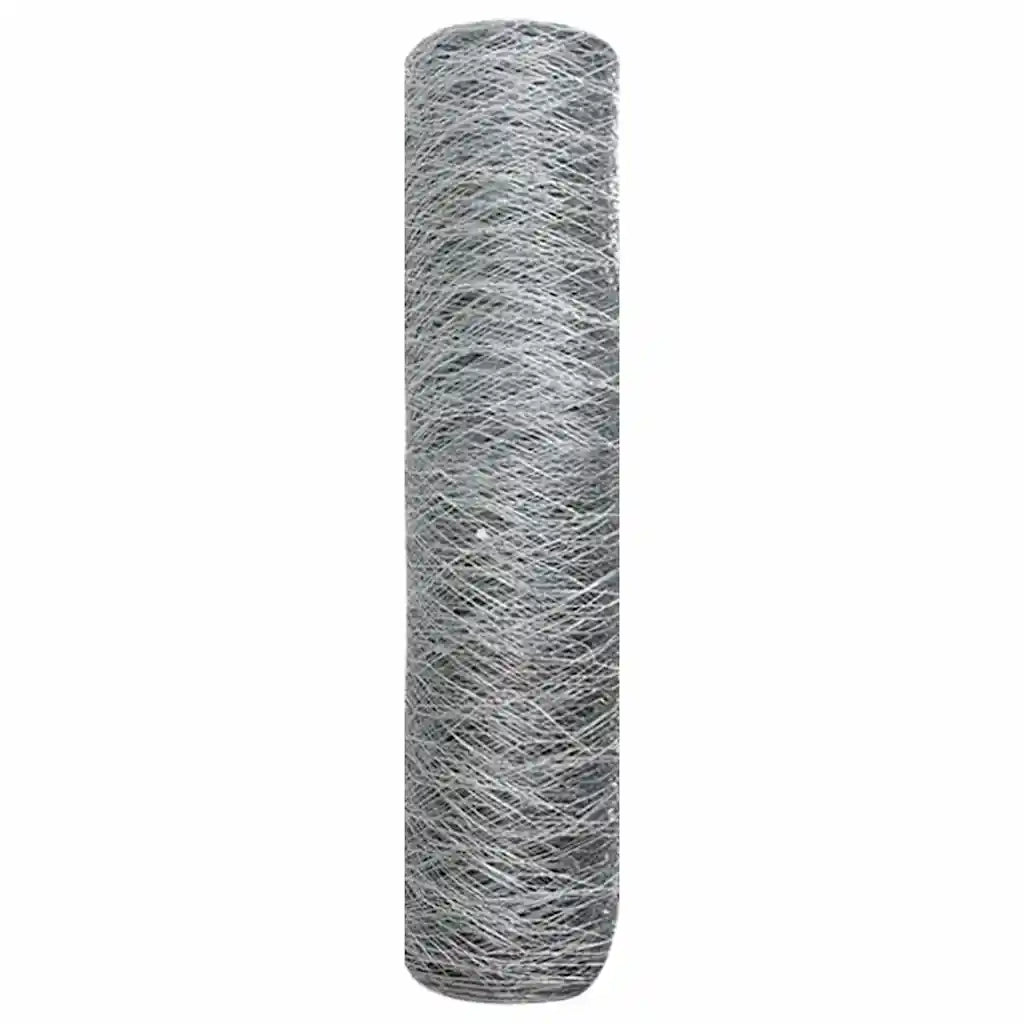 Recinzione Esagonale Argento 0,6 x 25 m Acciaio zincato 42005672