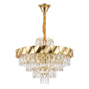 Lampada A Sospensione In Cristallo Swe076-cp 50cm Gold