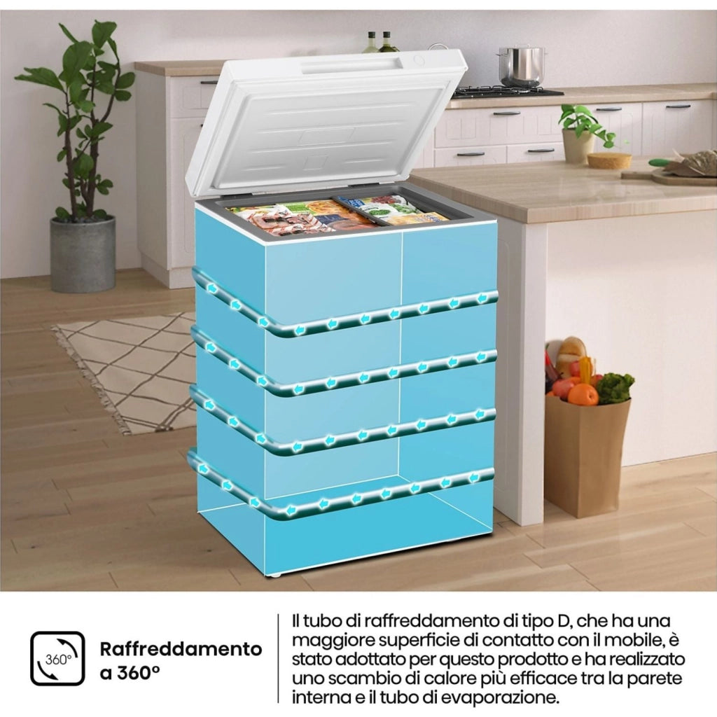Hisense Congelatore LIB 97l Oriz. L58xP45 Cl.E FT100N1BWE