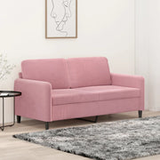 Divano a 2 Posti-Sofa 2 Posti Rosa 140 cm in Velluto 495532