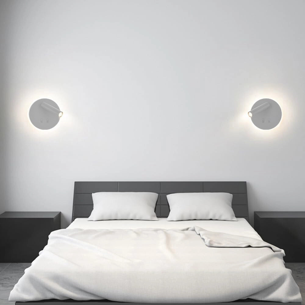 Trade Shop - Applique Led Orientabile Da Parete Doppia Fonte Luminosa 8 Watt Luce Calda 3000k Mr-01 -