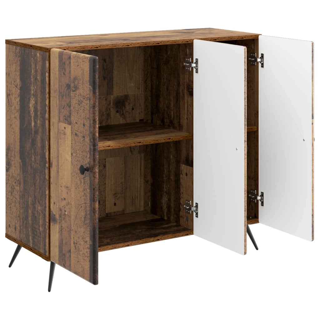Credenza | Madia | Buffet da pranzo | Armadio da pranzo Legno antico 89 x 34,5 x 80 cm Legno ingegnerizzato