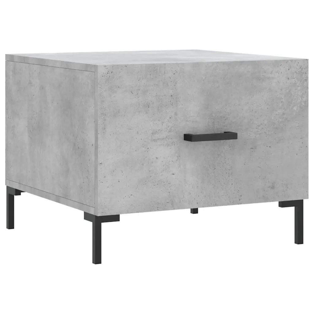 Tavolino Salotto Grigio Cemento 50x50x40 cm Legno Multistrato 829404