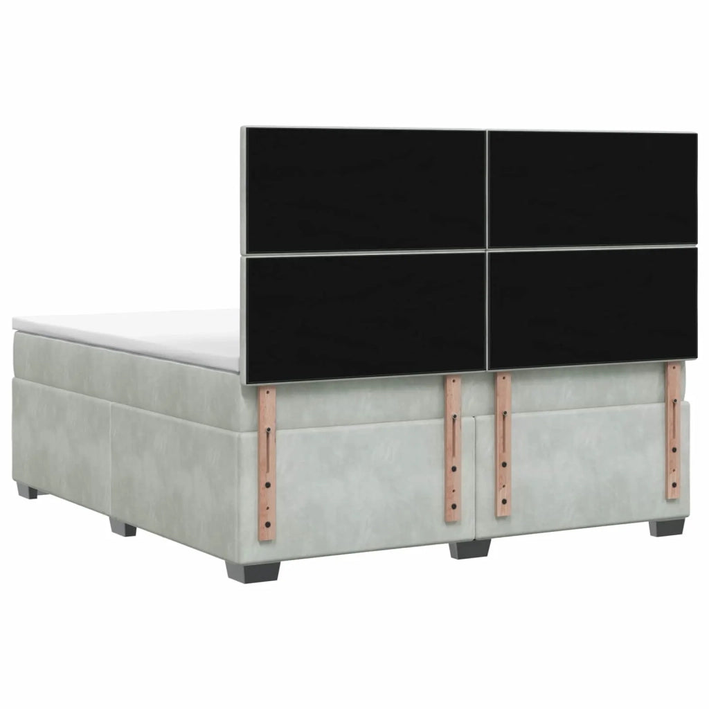Letto box spring con materasso Grigio Chiaro 140 x 200 cm 3455114