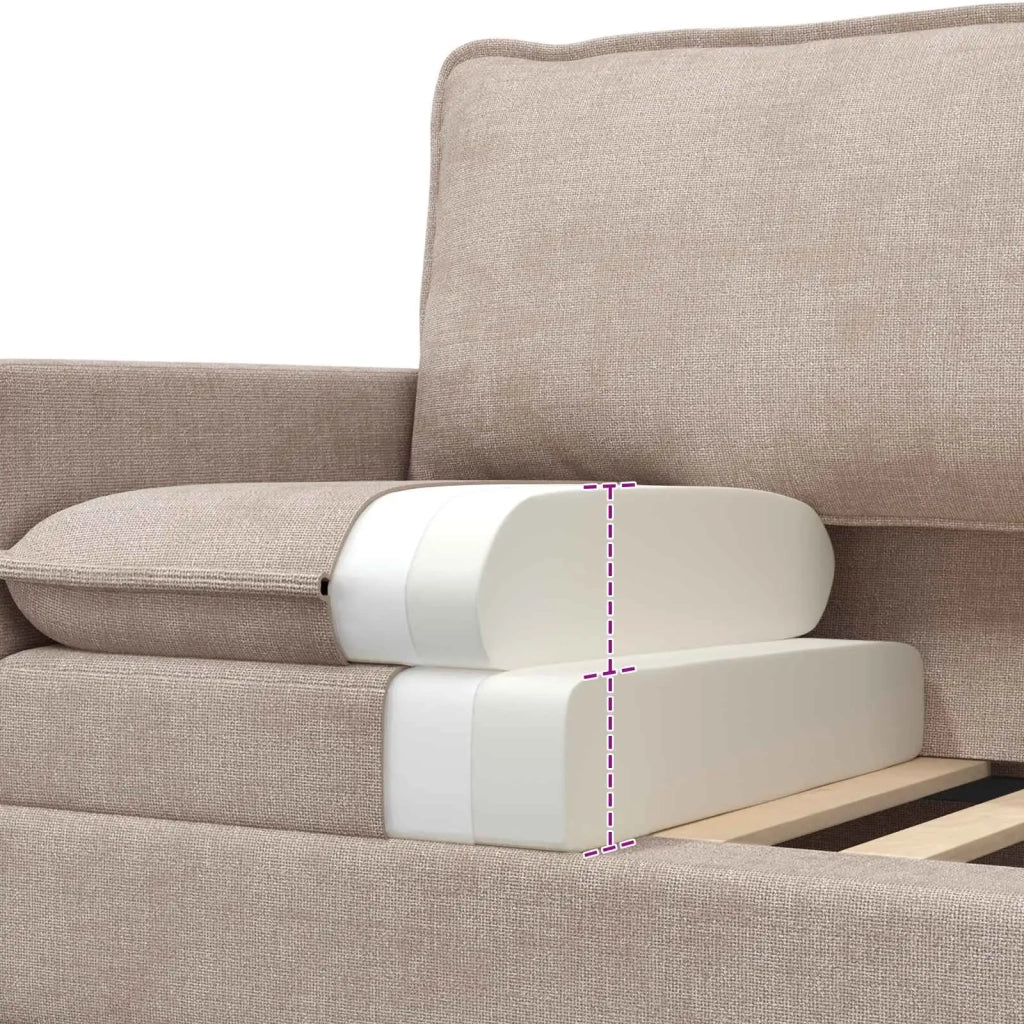 Divano Beige 126 x 81 x 87,5 cm Poliestere 42028819
