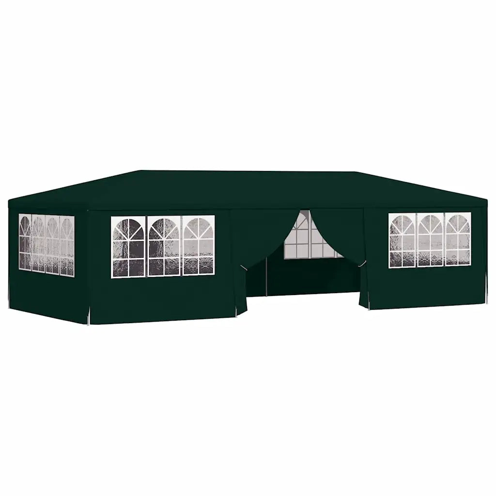 Gazebo | Pergolato Professionale con Pareti 4x9 m Verde 90 g/m2