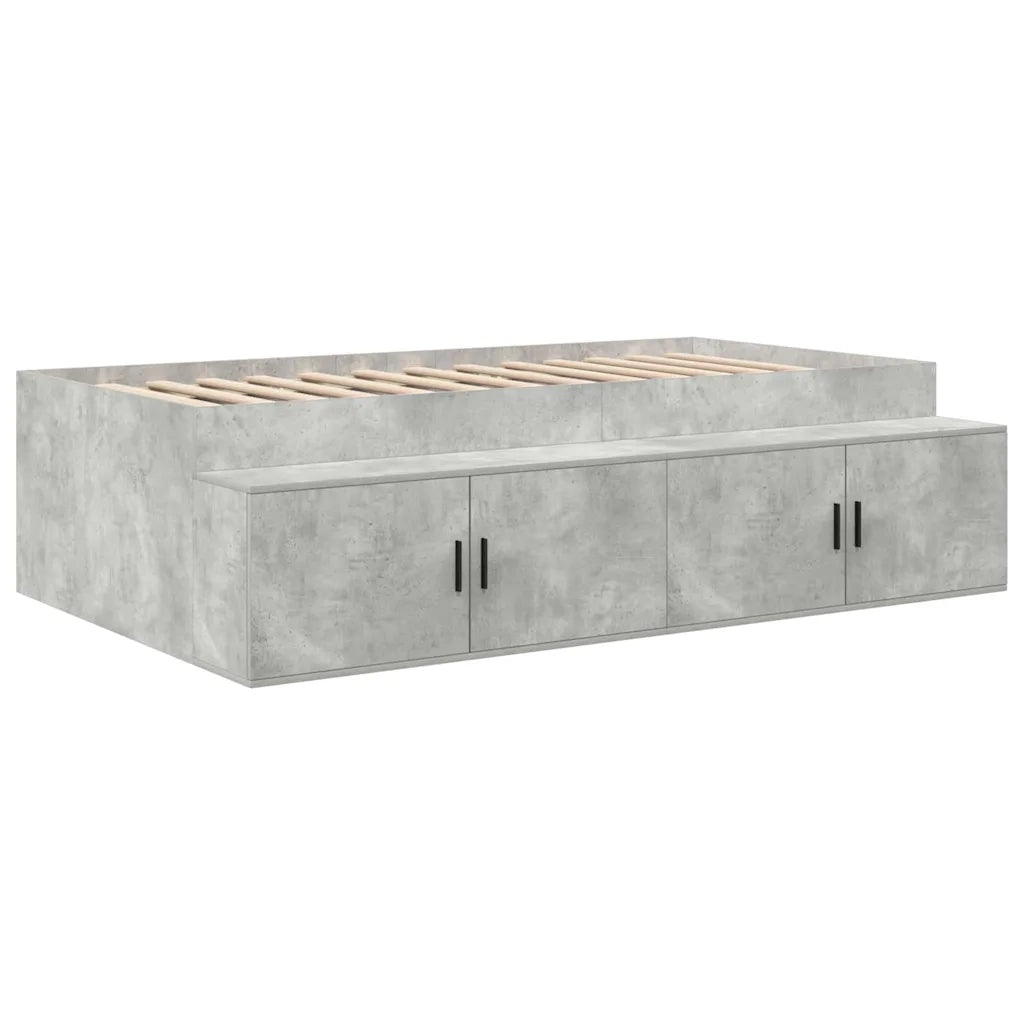 Struttura del letto con cassetto Grigio cemento 100 x 200 cm 3335184