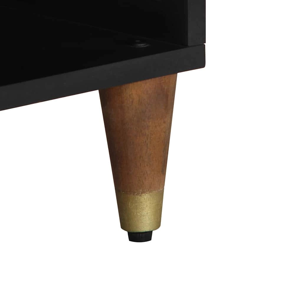 Mobile porta TV rettangolare moderno 80 x 33 x 46 cm design elegante e raffinato in legno massello di mango color miele 02_0057876