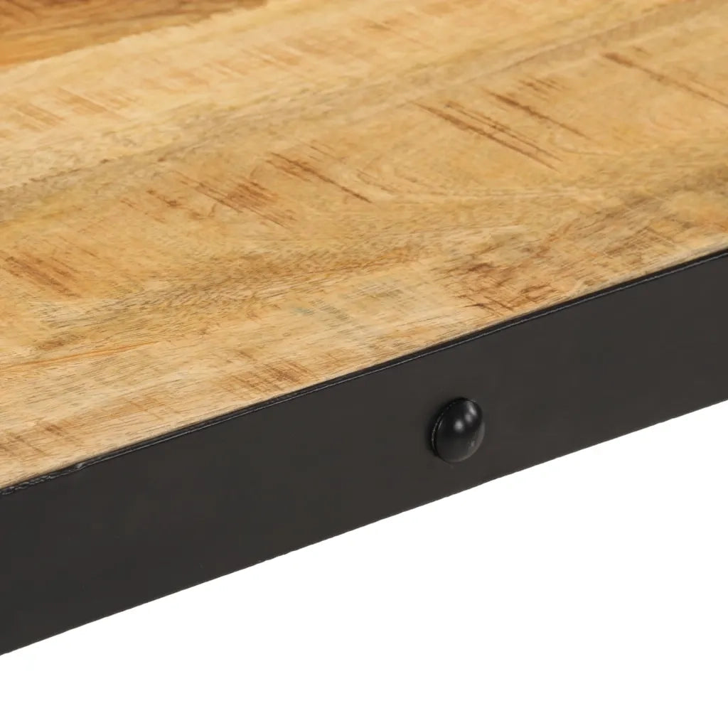 Tavolino da salotto | Tavolino da caff¨¨ | Tavolino da Soggiorno con Ruote Legno Massello Mango 100x55x26 cm