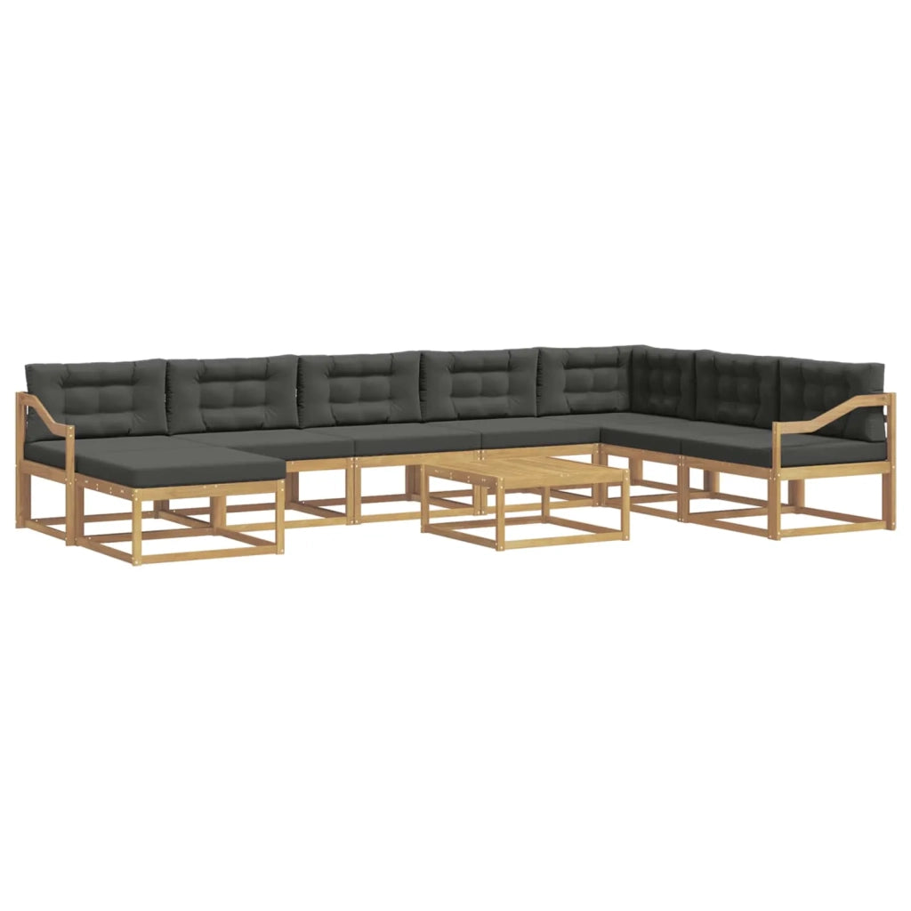 Set di divani da esterno 9 pcs Bianco e Antracite 3386916