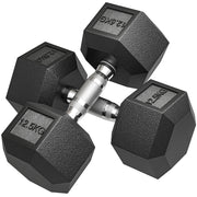 Manubri esagonali 25 kg ¨C Minimal ¨C gomma nera