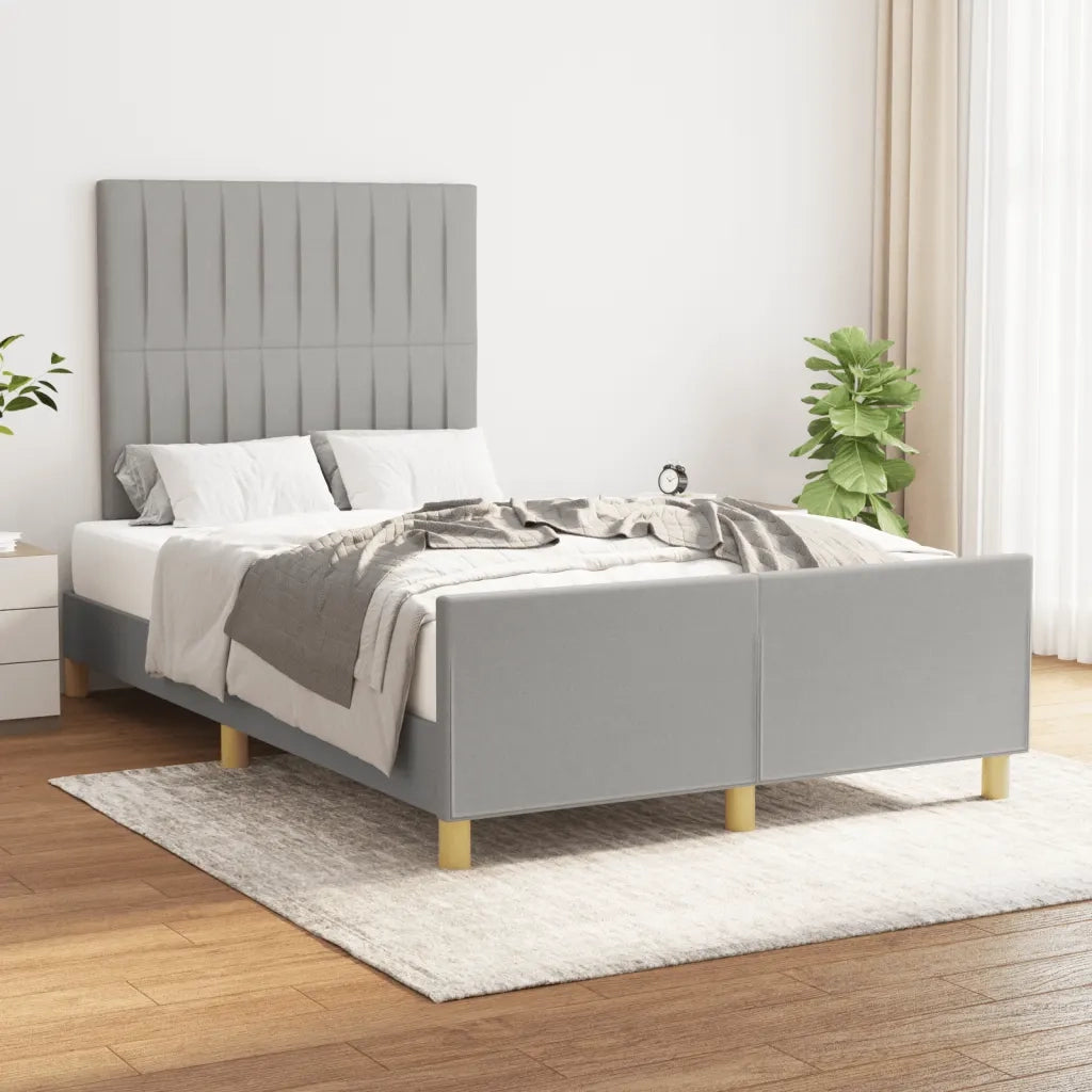Giroletto senza Materasso-Struttura Letto Grigio Chiaro 120x200 cm Tessuto 152875