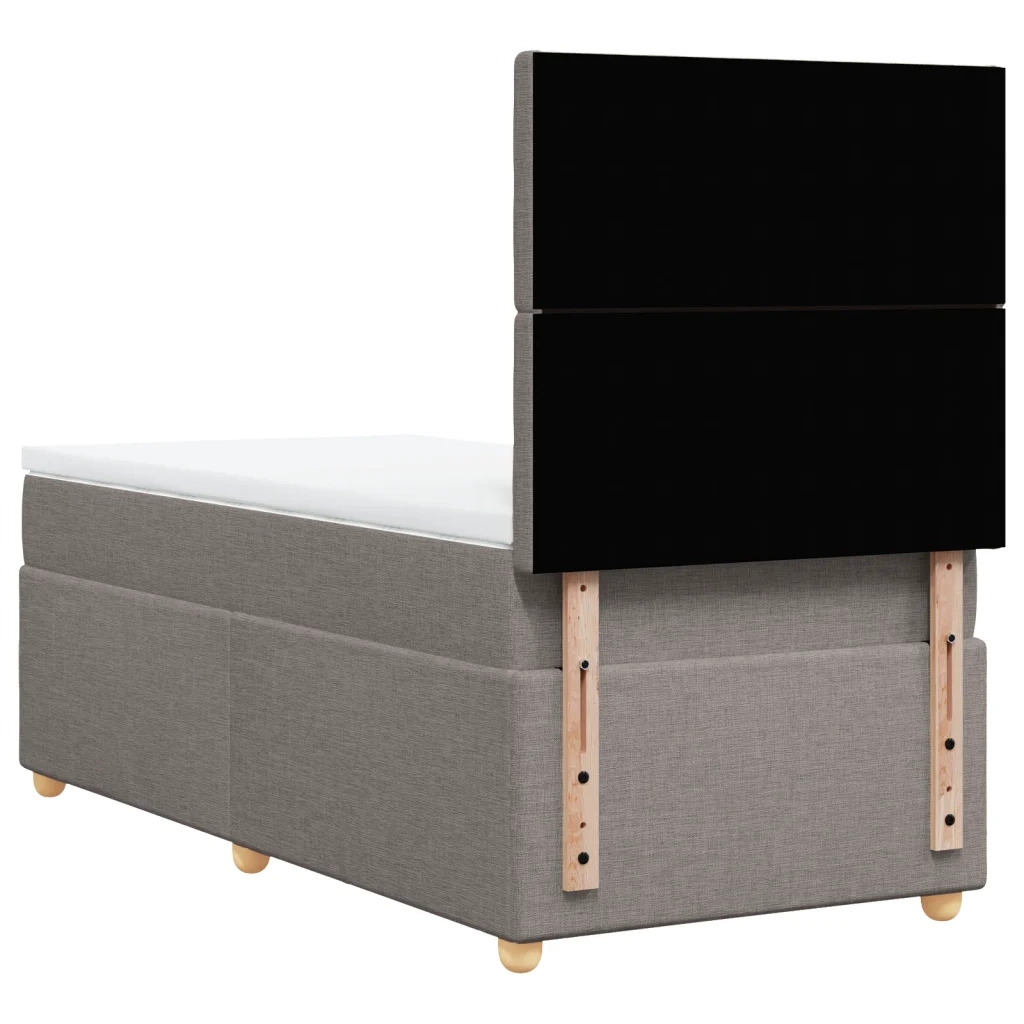 Giroletto a Molle con Materasso Tortora 90x190 cm in Tessuto