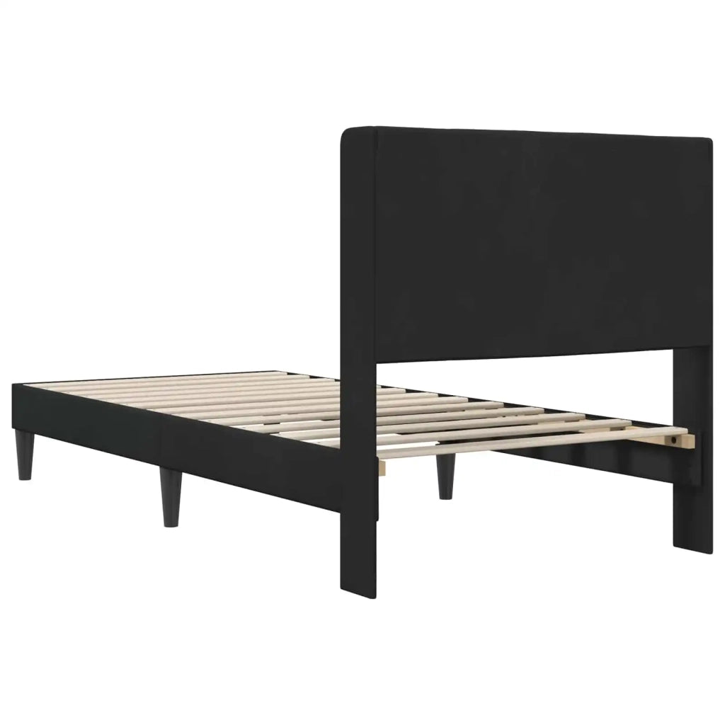 Struttura del letto con testiera-Giroletto Nero 80 x 200 cm Velluto 923251