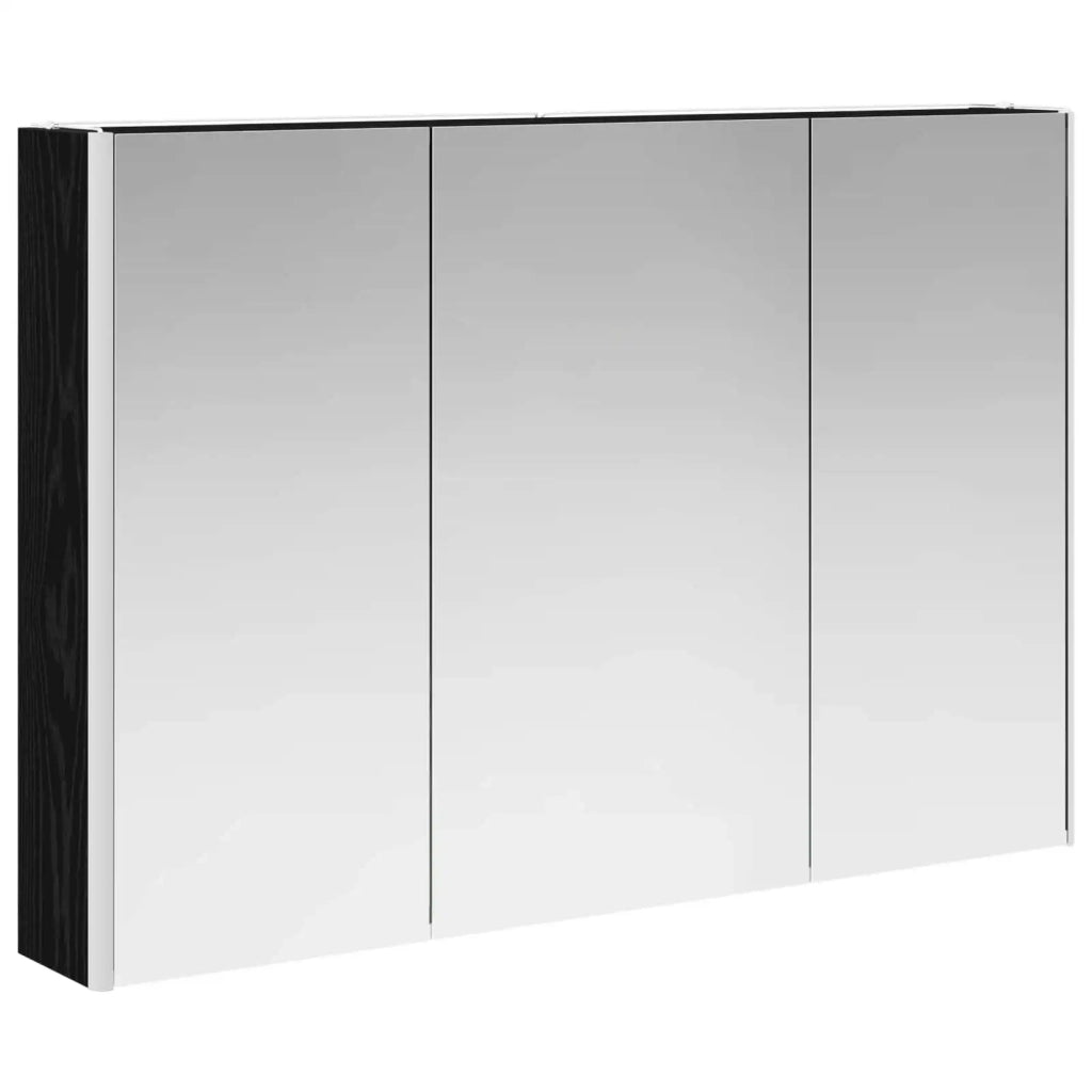 Set di mobili per il bagno 4 pcs Rovere Nero 3406744