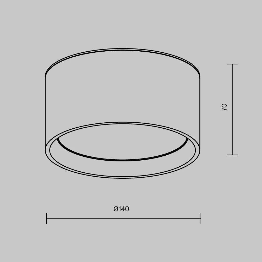 Maytoni Lampada Da Soffitto Moderna Vega 1 Luce LED Integrato Nero Alluminio