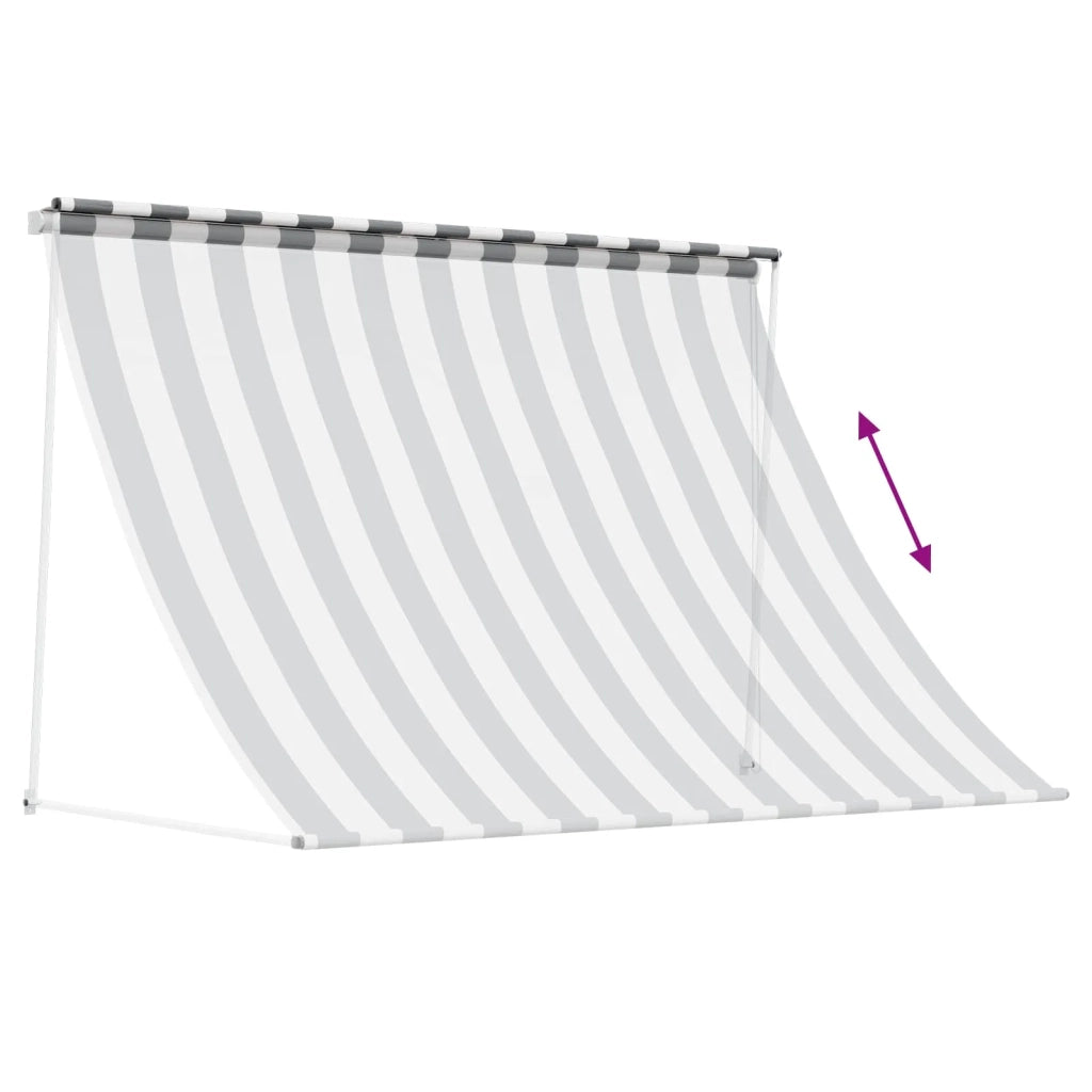 Tenda da Sole Antracite e Bianco 300 x 150 cm 42037076