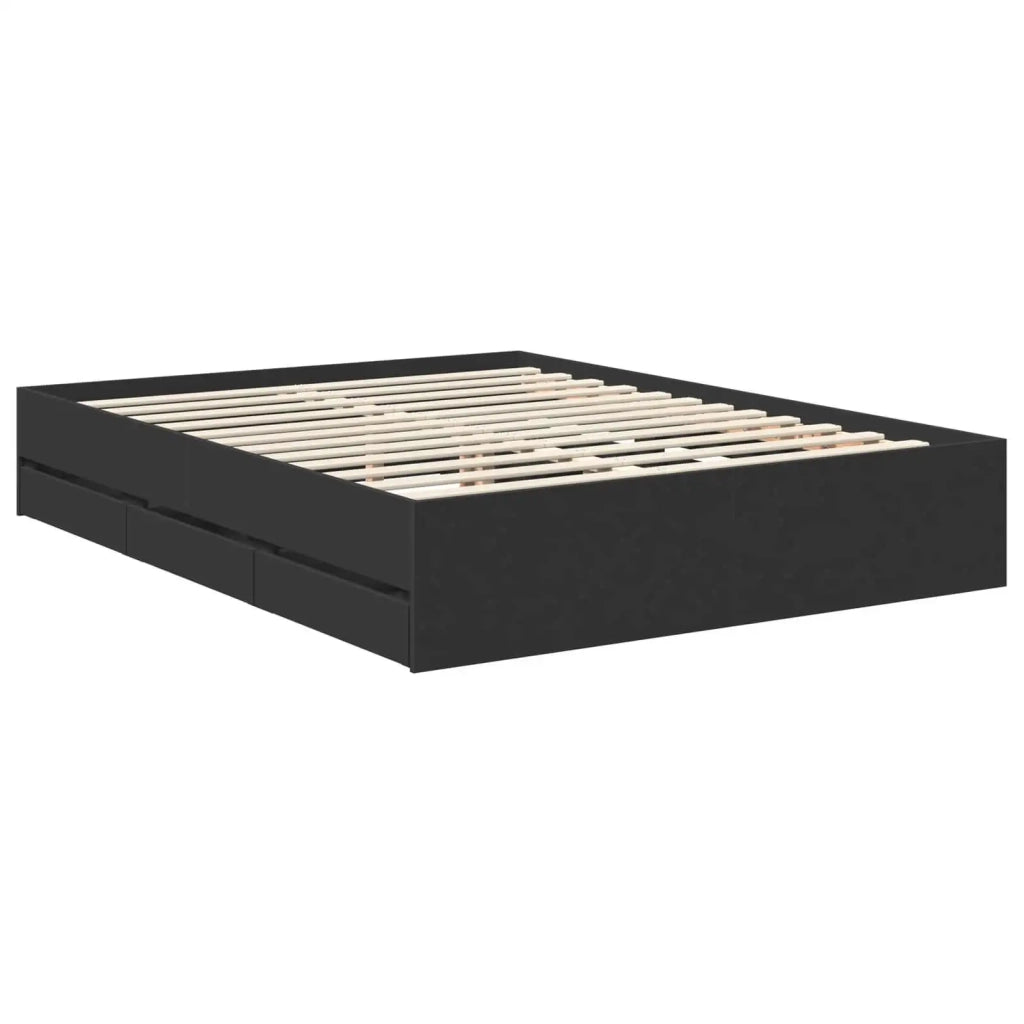 Struttura del letto Nero 150 x 200 cm Legno Ingegnerizzato 3411104
