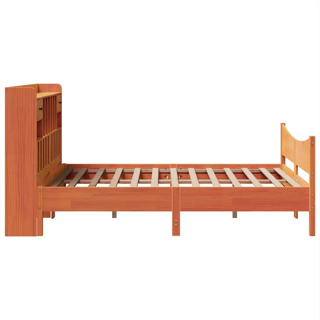 Giroletto senza Materasso Marrone Cera 150x200 cm Legno di Pino 3323376