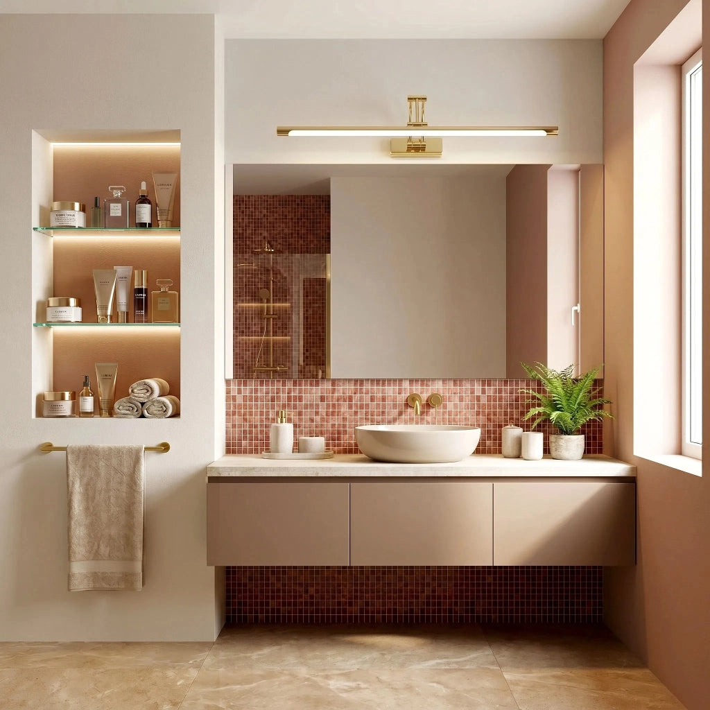 Applique Da Bagno Led Swe021-1w 80cm Gold