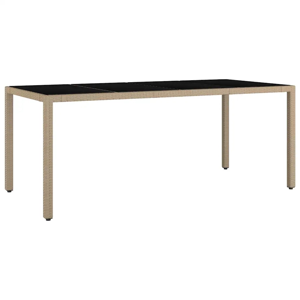 Set da Pranzo per Giardino 9 pcs Beige polyrattan